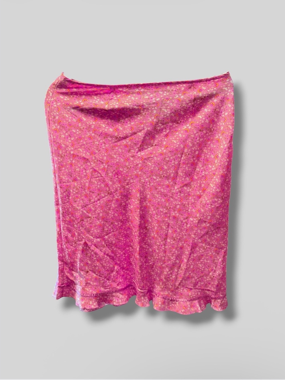 90’s Express Pink Floral Midi Skirt